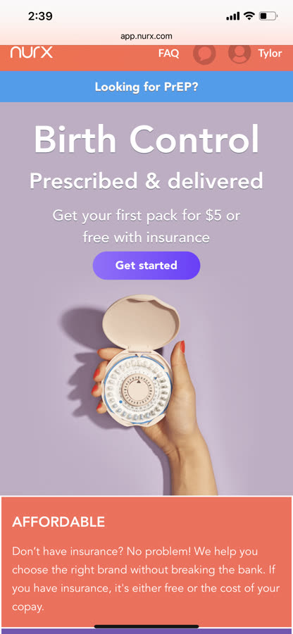 Nurx — Instagram ad